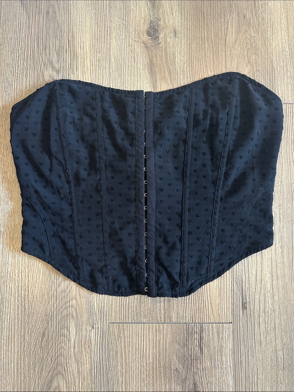 Kendall & Kylie Black Lace-Up Corset Top